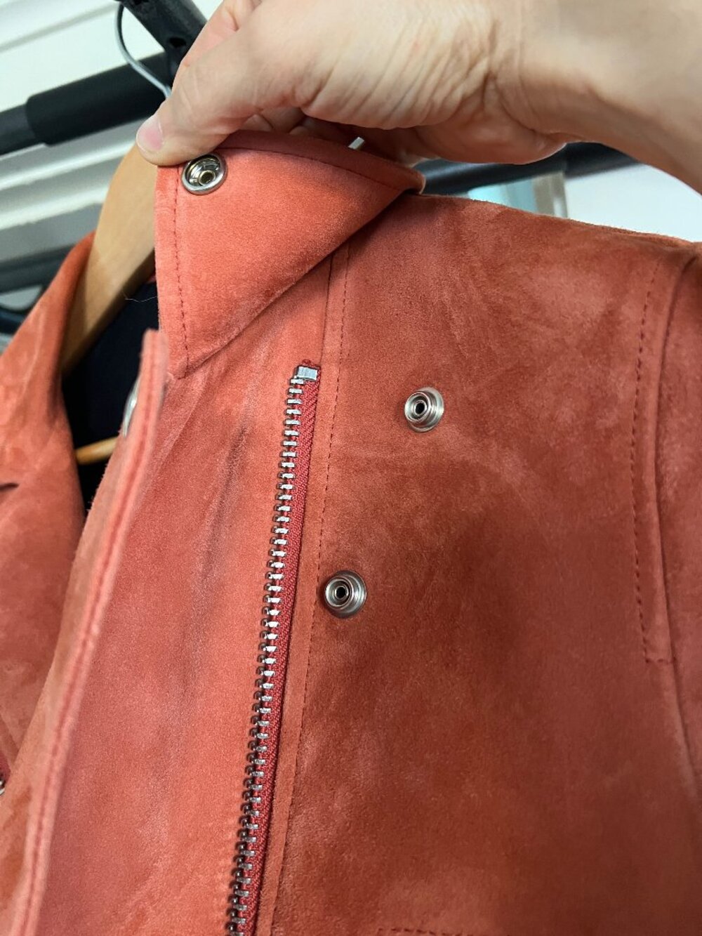 ACNE Studios Mock Moto Suede Leather Jacket (100% Goat Suede) - Picture 12 of 14